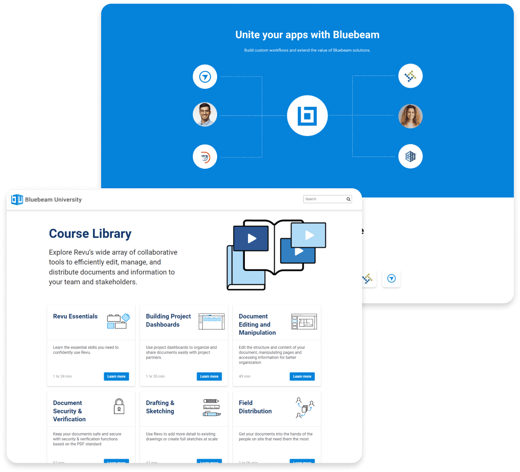 Bluebeam Services onboarding and training Bluebeam University and Bluebeam integrations