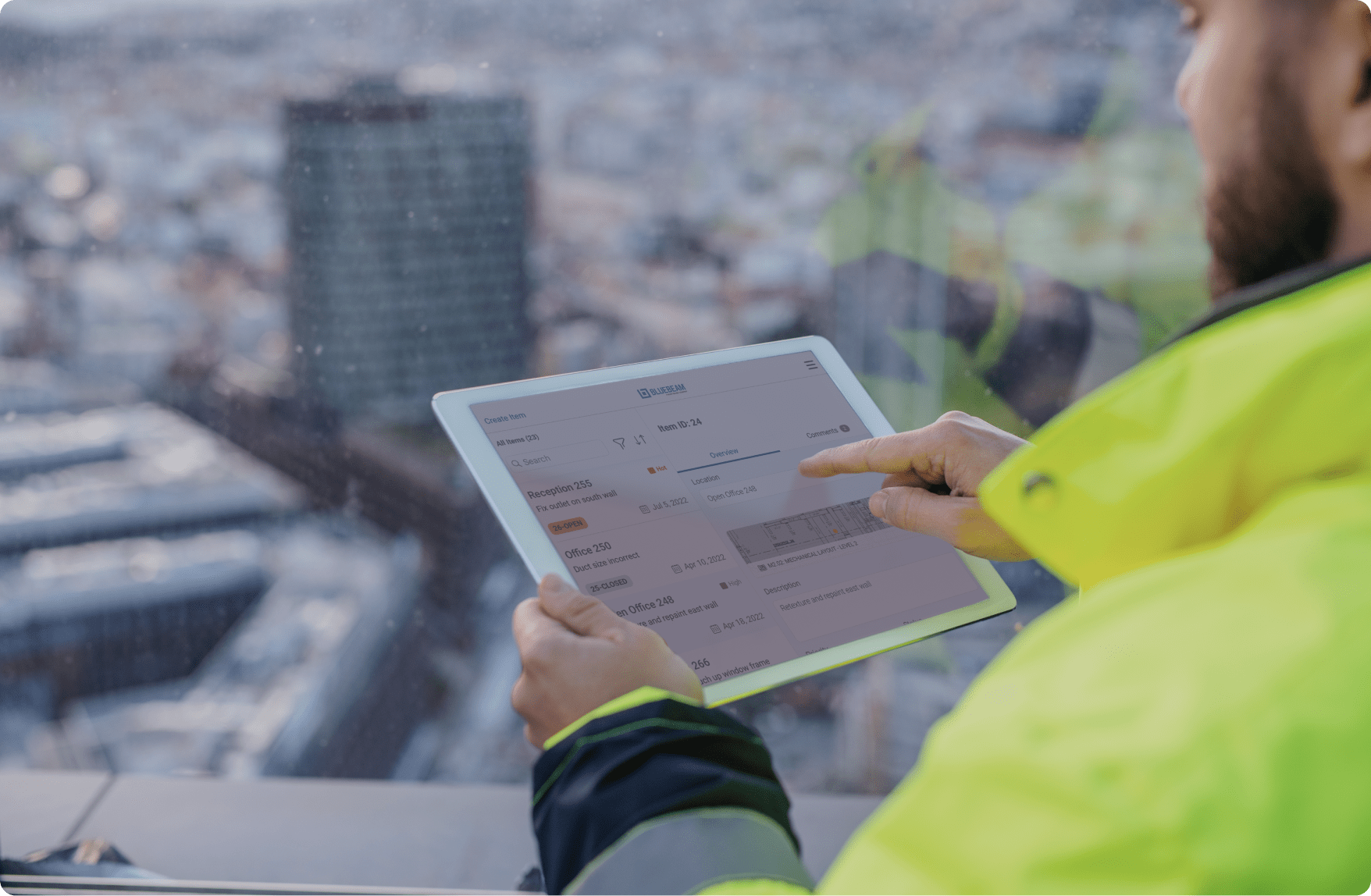 Man holding a tablet