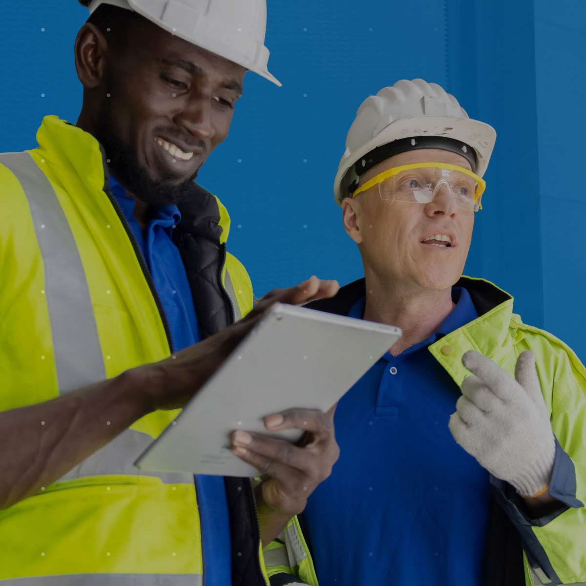 Two construction workers