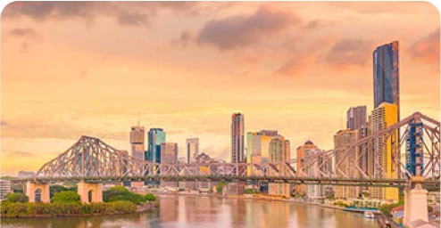 Skyline des Bluebeam Standorts Brisbane