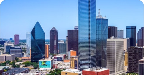 Skyline des Bluebeam Standorts Dallas