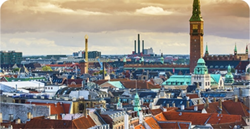 Skyline des Bluebeam Standorts Kopenhagen