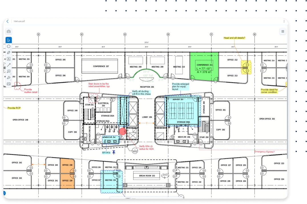 Feldaktualisierungen in Bluebeam Cloud, mobile und Web-Software für Planprüfungen und die Qualitätssicherung/Qualitätskontrolle