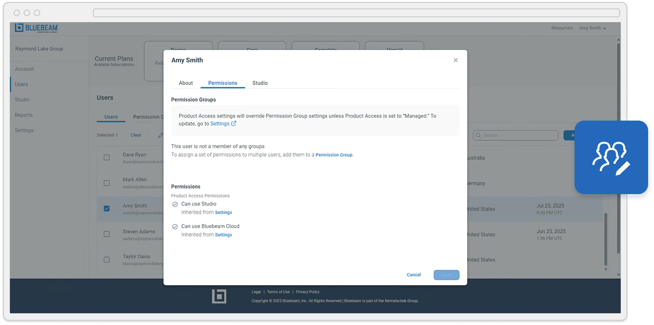 Screenshot of software