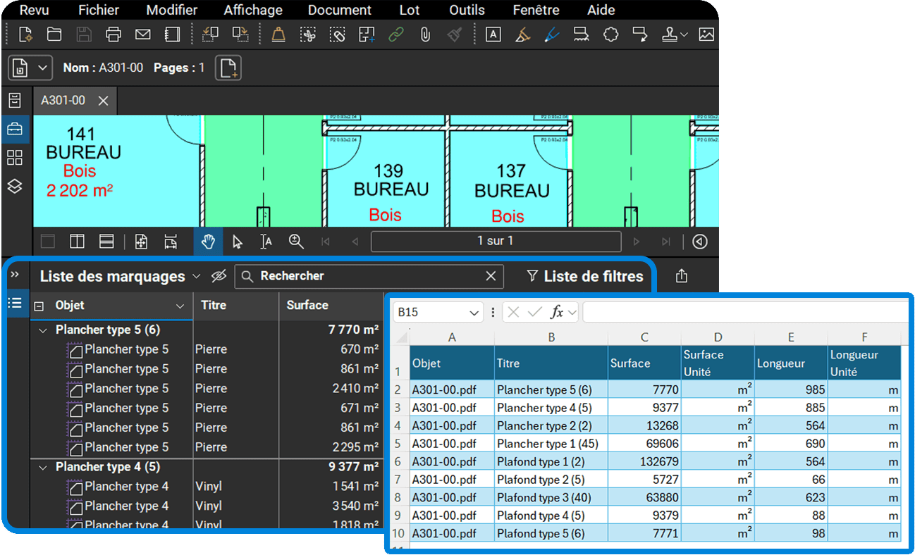 Screenshot of software