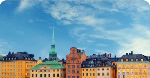Skyline van de Bluebeam-kantoorlocatie in Stockholm