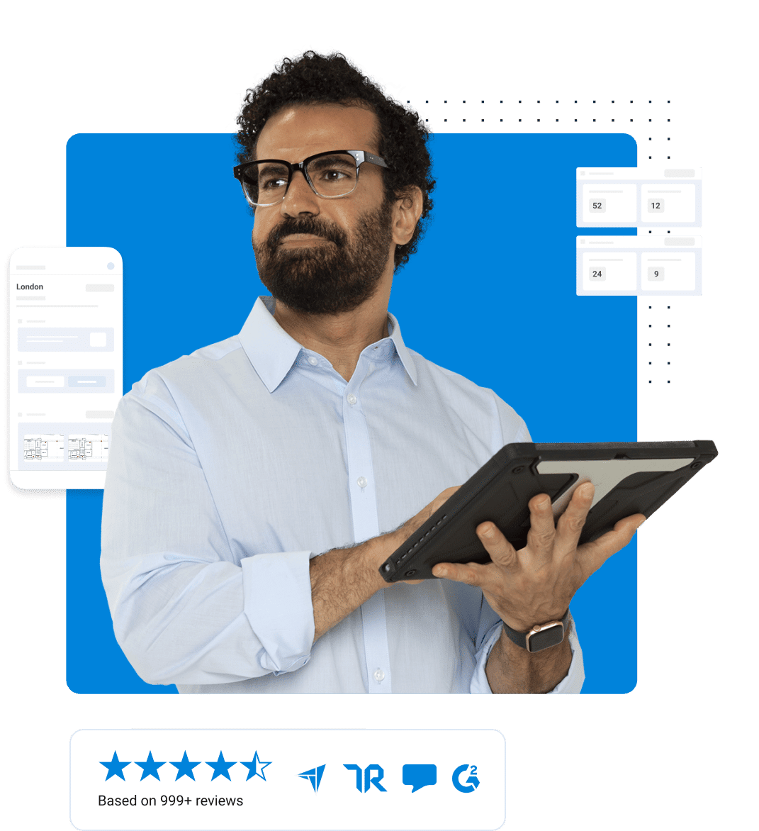 Man holding laptop