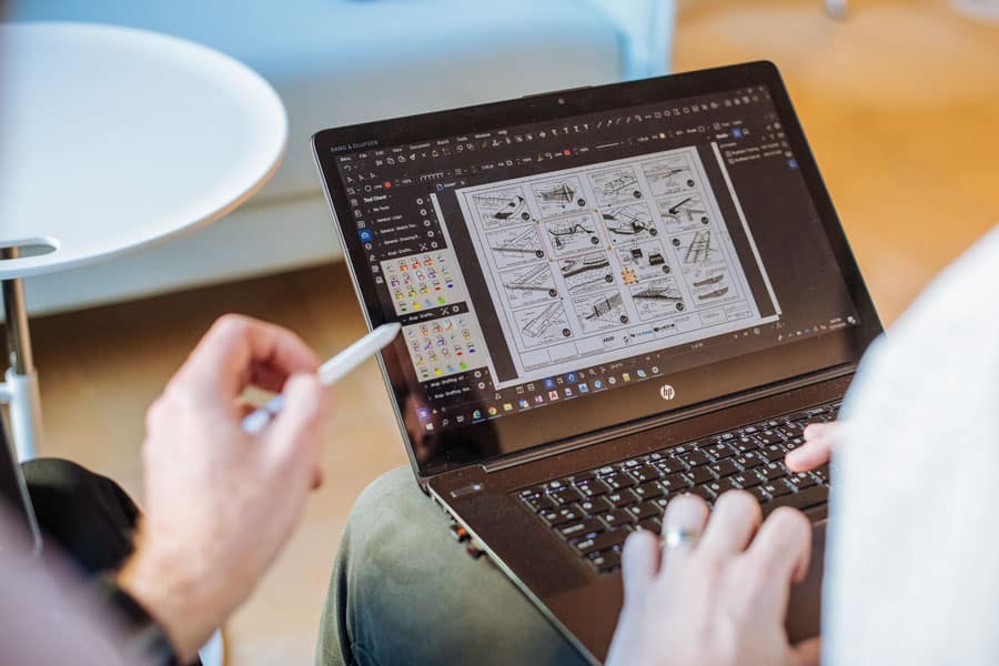 computer with digital construction software