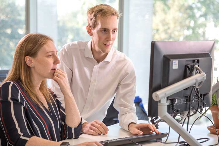 two people working in Ramboll office