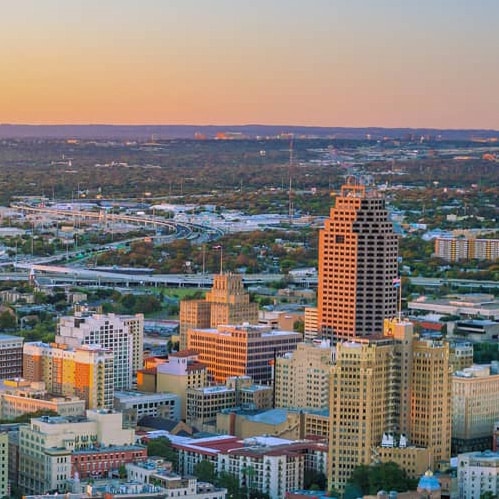 San Antonio aerial view