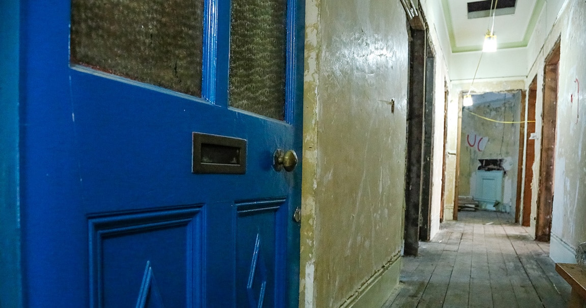 hallway in older building