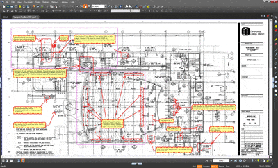 Construction drawing in Bluebeam