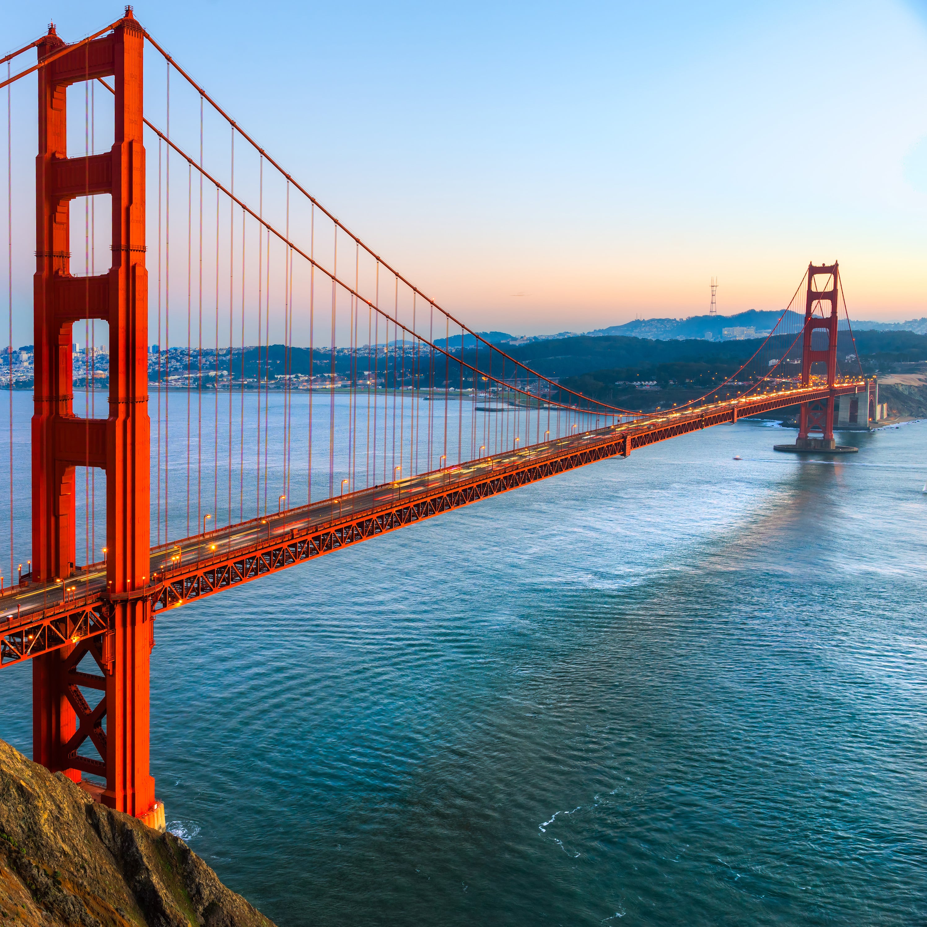 View of San Francisco from the Golden Gate Bridge