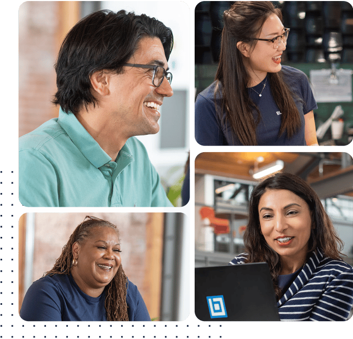 four Bluebeam employees smiling