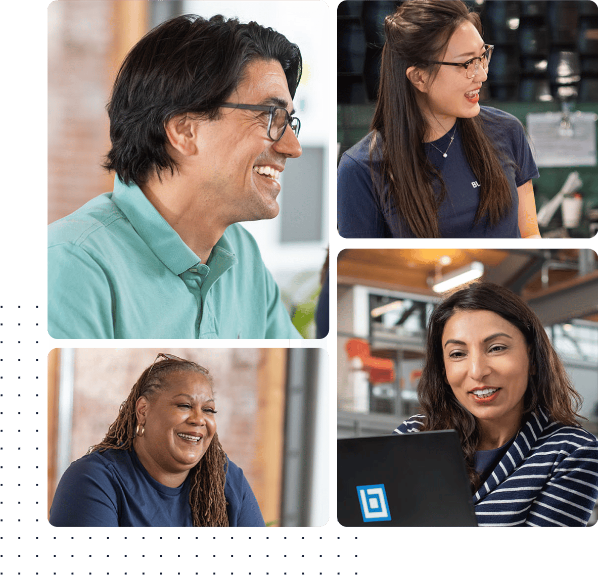 four Bluebeam employees smiling