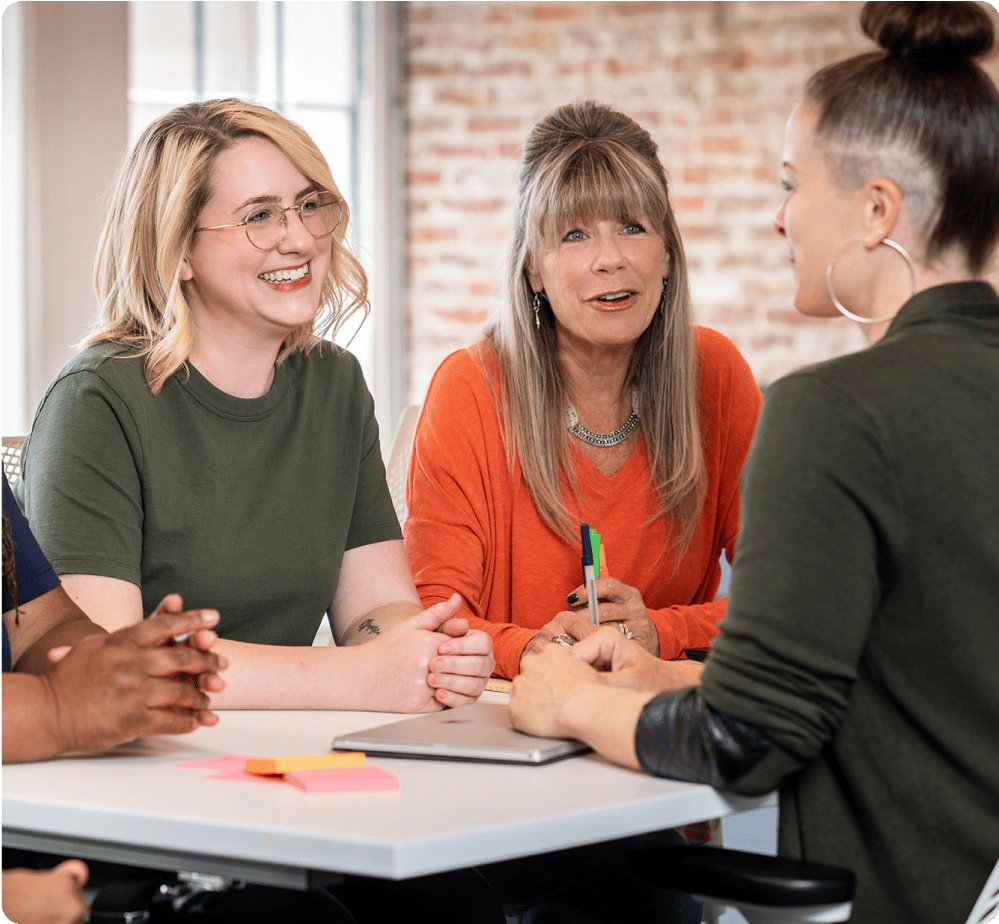 People collaborating in Bluebeam office