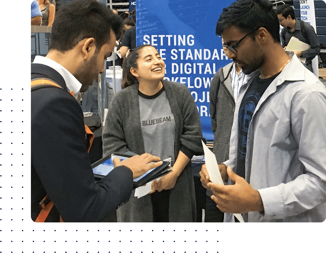 Bluebeam booth at career fair