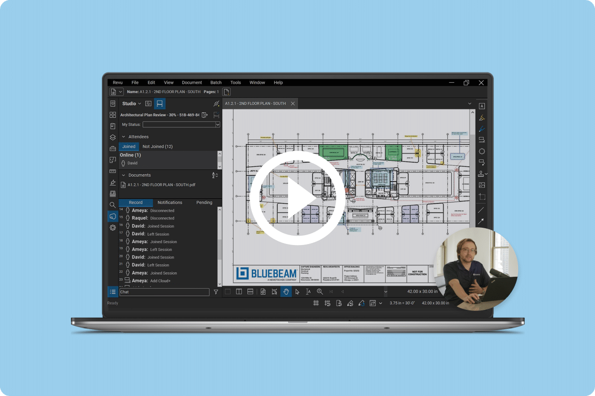 presentation view bluebeam