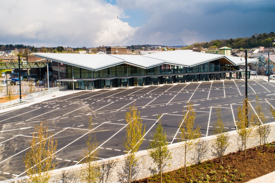 The Merthyr Tydfil bus interchange